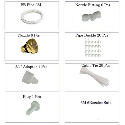 Sistem de pulverizare cu ceață de apă cu pulverizare atomizată Nebulizator de grădină Sistem de aburire de răcire în aer liber Ceață de apă pentru irigarea grădinii de acasă
