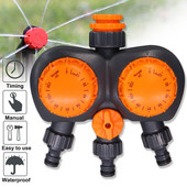 Temporizator de udare pentru grădină, control dublu cu 3 căi, 120 de minute, controler automat de irigare, sistem mecanic inteligent de stropire a plantelor