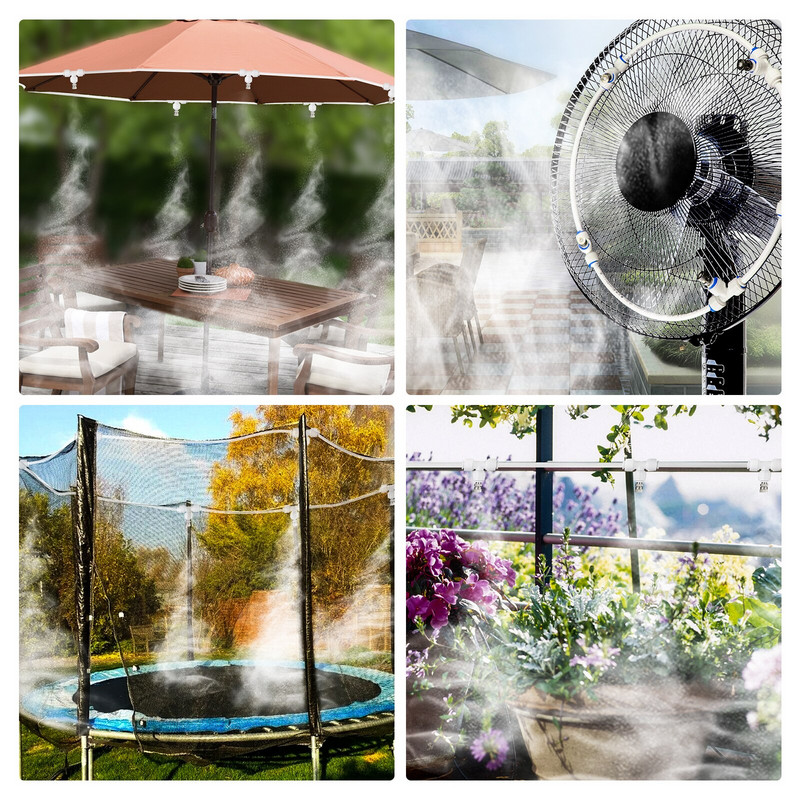 Sistem de pulverizator de ceață cu apă de răcire pentru terasă, grădină, flori, irigare, nebulizator, aspersor