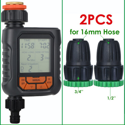 1 db programozható öntözési időzítő digitális mágnesszelep tömlő csaptelep öntözőrendszer automatikus öntözésvezérlő 1/2 kimenet