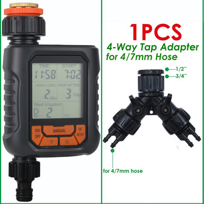 1 db programozható öntözési időzítő digitális mágnesszelep tömlő csaptelep öntözőrendszer automatikus öntözésvezérlő 1/2 kimenet