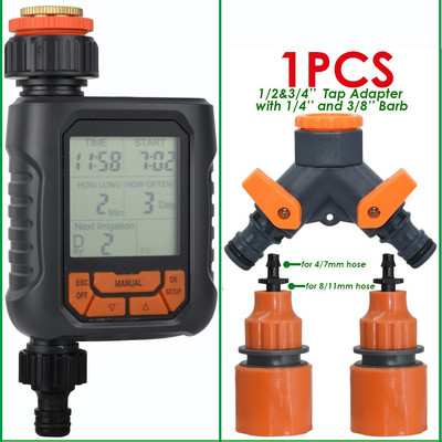 1 db programozható öntözési időzítő digitális mágnesszelep tömlő csaptelep öntözőrendszer automatikus öntözésvezérlő 1/2 kimenet