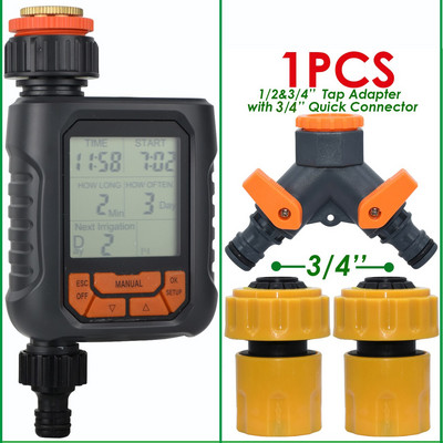 1 db programozható öntözési időzítő digitális mágnesszelep tömlő csaptelep öntözőrendszer automatikus öntözésvezérlő 1/2 kimenet