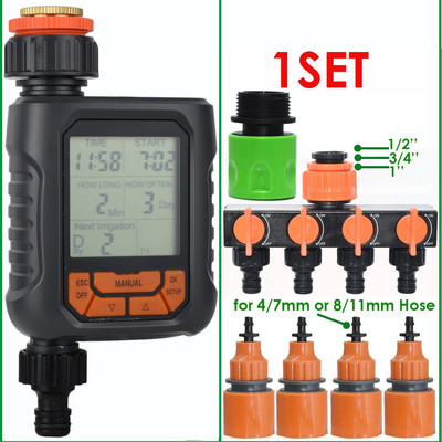 1 db programozható öntözési időzítő digitális mágnesszelep tömlő csaptelep öntözőrendszer automatikus öntözésvezérlő 1/2 kimenet