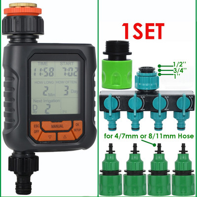 1 db programozható öntözési időzítő digitális mágnesszelep tömlő csaptelep öntözőrendszer automatikus öntözésvezérlő 1/2 kimenet