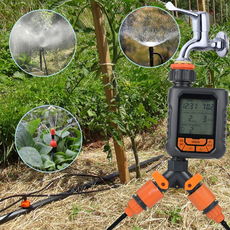 1 db programozható öntözési időzítő digitális mágnesszelep tömlő csaptelep öntözőrendszer automatikus öntözésvezérlő 1/2 kimenet