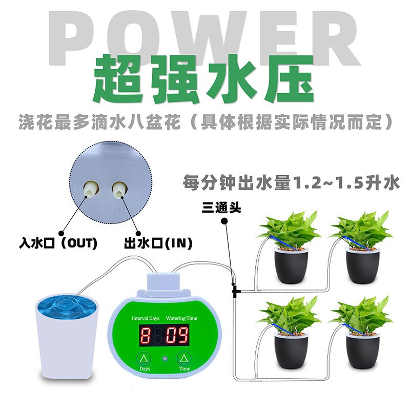 Pažangus laiko nustatymas didelio srauto automatinio laistymo mašinų šeima Žaliųjų augalų lašelinio drėkinimo purkštuvas „Lazy Artefact“