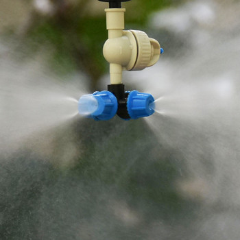 Εκτοξευτήρες κήπου Κρεμαστό ακροφύσιο κατά της ομίχλης 4 κατευθύνσεων Διασταυρούμενος ψεκαστήρας νερού με βύσμα 1/4\