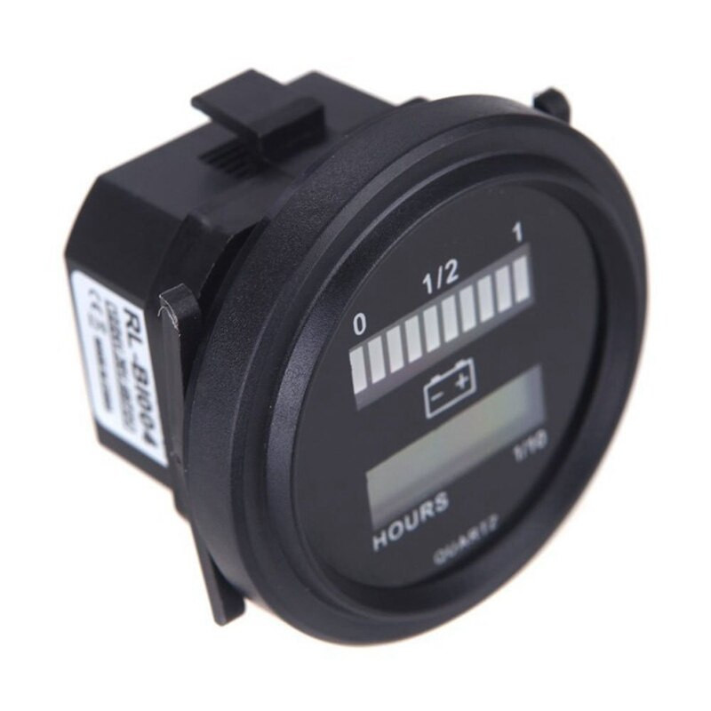 12V/24V/36V/48V/72V LED Digital Indicator de încărcare a stării bateriei cu indicator orar negru