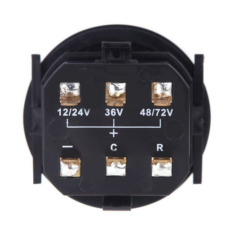12V/24V/36V/48V/72V LED digitális akkumulátor töltési állapotjelző fekete óramérővel