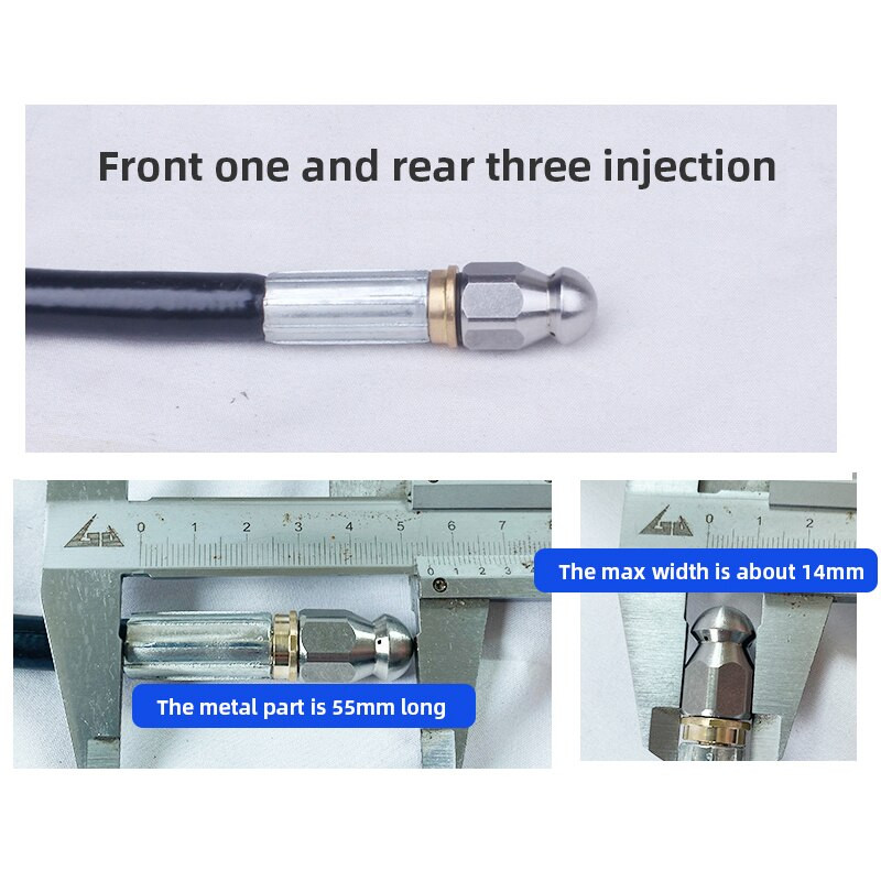 Σωλήνας καθαρισμού αποχέτευσης αποχέτευσης Σωλήνας καθαρισμού σωλήνων υψηλής πίεσης Κιτ πλυντηρίου Ακροφύσιο σωλήνα πλυσίματος για πλυντήριο ρούχων