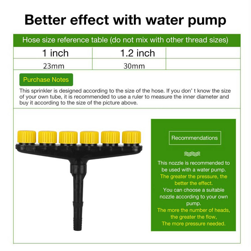 Hot Ale Többfejes permetezőfejek Zöldség öntözéséhez Kerti öntözőtömlők Öntözőberendezések Vízpermetező fúvókák