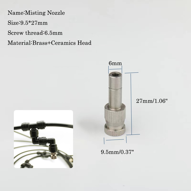 5 db terráriumi állítható párásító fúvókák 360 fokban forgatható ködpermetező hüllőkhöz üvegházhatású gyorscsatlakozók