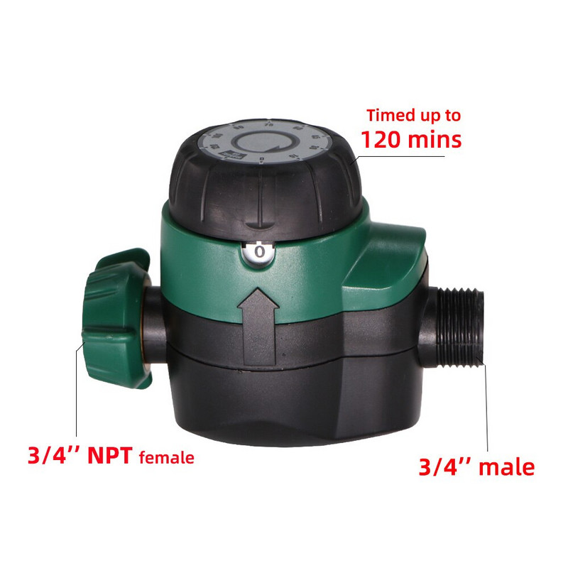 Grădină 3/4''NPT Temporizator de udare mecanic 4/7mm 16mm Port de conectare a furtunului 120 de minute Controler manual pentru irigare