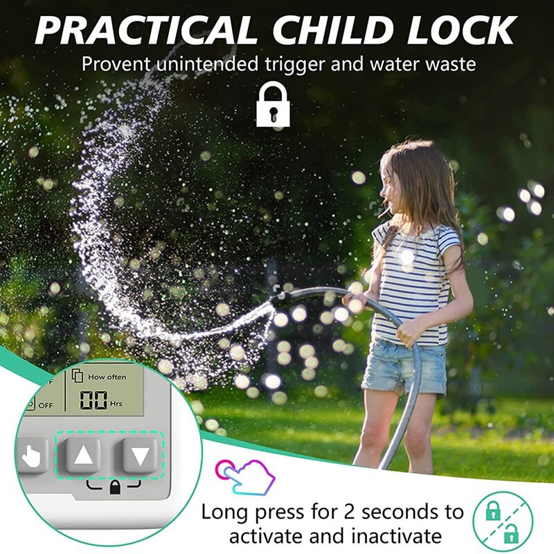 Lietaus jutiklio laistymo valdiklio sistemos laistymo įrenginys 6 programos Skaitmeninis laistymo laikmatis, skirtas sodo automatiniam laistymui