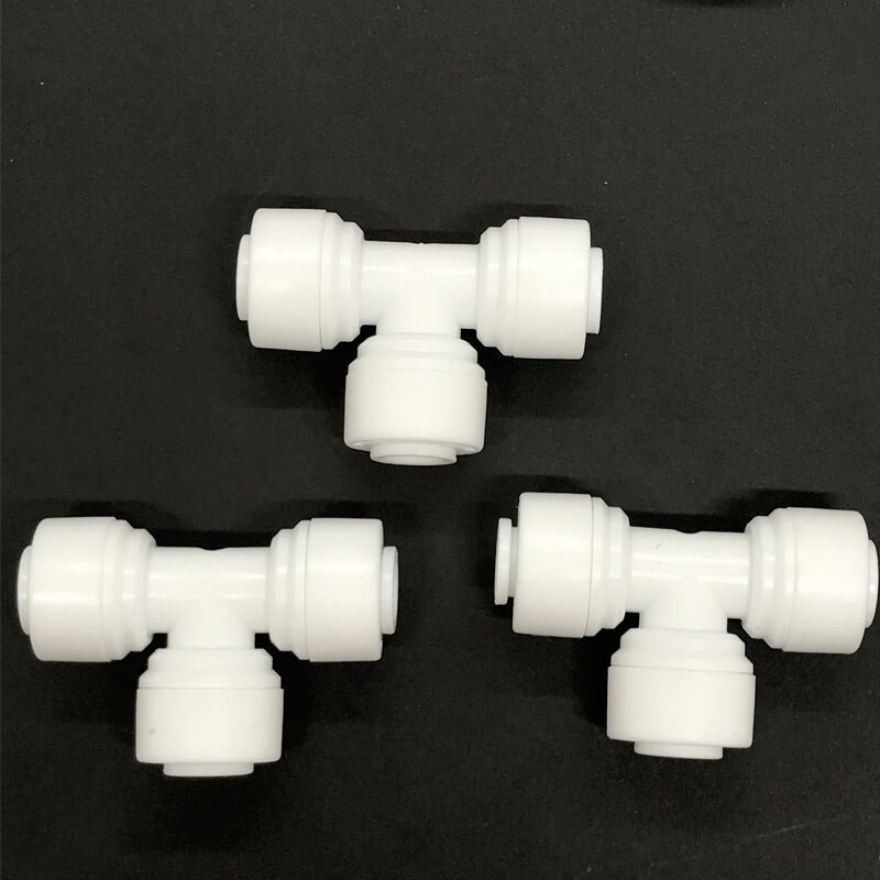 Heman 50db RO víz 3 utas T alakú gyorscsatlakozó csatlakozó 1/4'' OD tömlő szivárgásmentes 1/4'' BSP fordított ozmózis rendszer