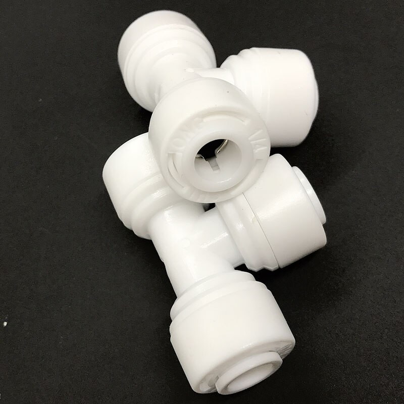 Heman 50db RO víz 3 utas T alakú gyorscsatlakozó csatlakozó 1/4'' OD tömlő szivárgásmentes 1/4'' BSP fordított ozmózis rendszer