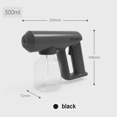 250/300 ml purškiamas dezinfekavimo pistoletas belaidis nano mėlynos šviesos garų rūkas USB įkrovimas rankinis purškiamas dezinfekantas