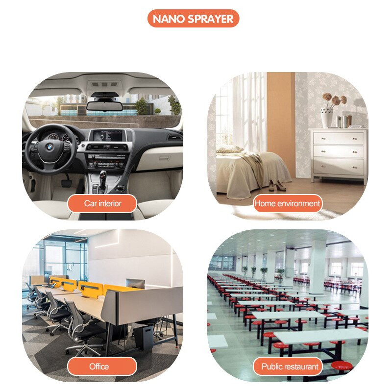 250/300 ml purškiamas dezinfekavimo pistoletas belaidis nano mėlynos šviesos garų rūkas USB įkrovimas rankinis purškiamas dezinfekantas