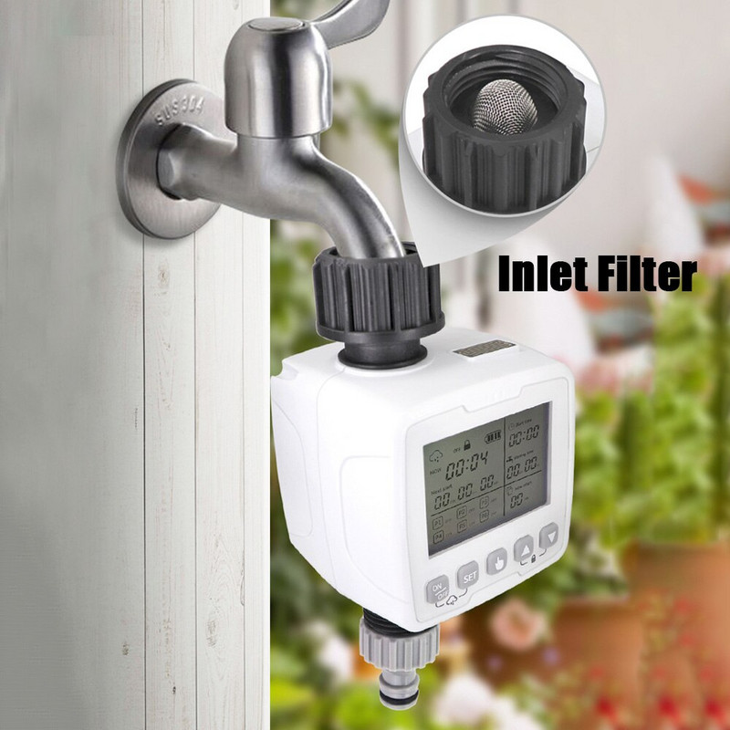 Automatikus öntözőeszköz esőérzékelő kerti pázsit öntözőrendszerhez digitális öntözési időzítő IPX5 vízálló