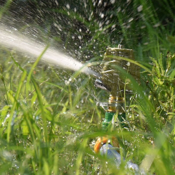 Ψεκαστήρας νερού με στήριγμα ακροφυσίου Πλαστικά καρφιά Lawn Metal Rotate Rocker Sprinkler For Farm Watering Irigation Spray