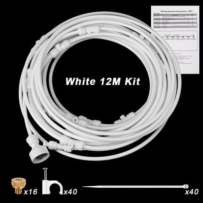 Sprinkler nebulizator 6M/9M/12M Sistem de pulverizare cu ceață de apă Udarea grădinii Irigare Mister Sistem de ceață de răcire pentru terasa