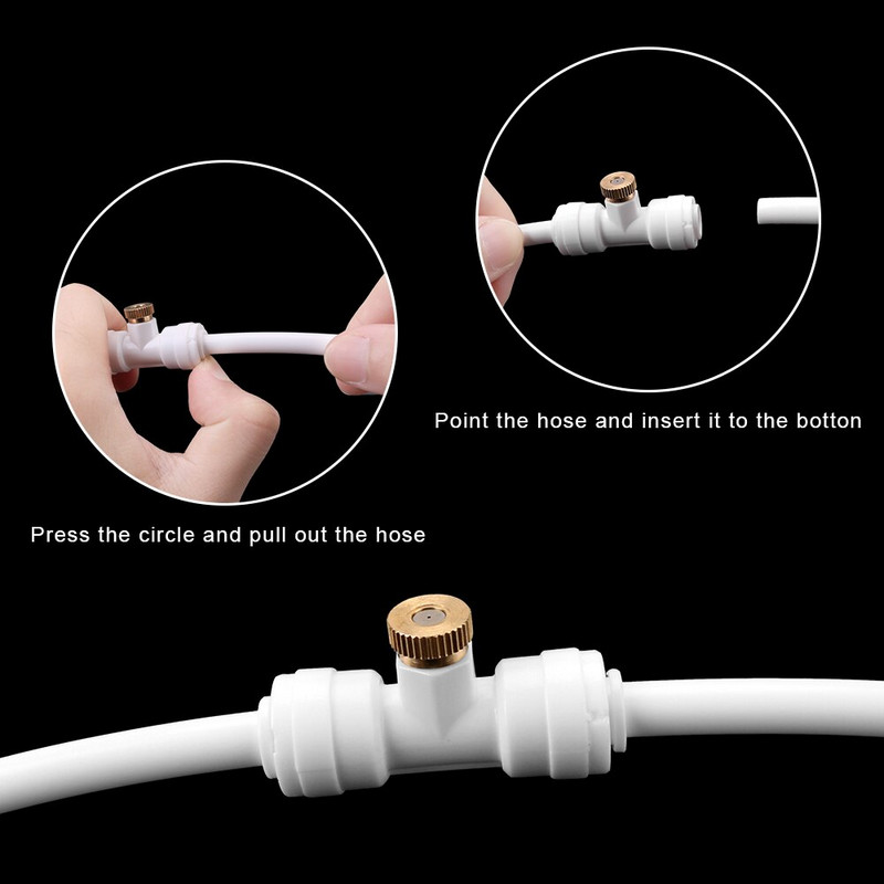 Sprinkler nebulizator 6M/9M/12M Sistem de pulverizare cu ceață de apă Udarea grădinii Irigare Mister Sistem de ceață de răcire pentru terasa