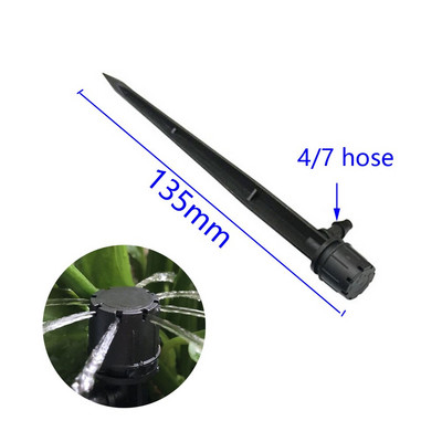 100 vnt mikro burbuliatoriaus lašelinio drėkinimo reguliuojami skleidėjai, mišraus vandens lašintuvai dirbamos žemės naudojimui 4/7 mm žarna