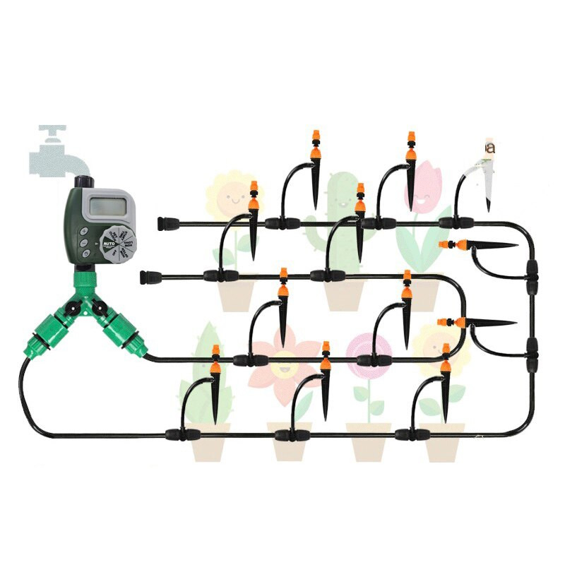 Mini kerti öntözési időzítő Automata elektronikus vízidőzítő Otthoni kerti öntözés időzítő vezérlőrendszer automatikus lejátszású öntöző