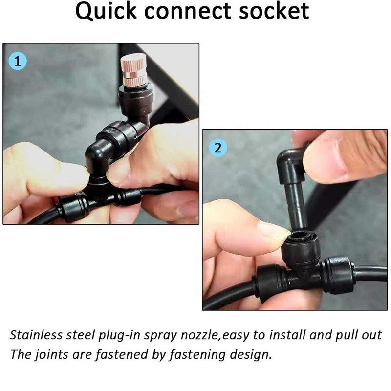 Reguliuojami purškimo purkštukai 360 laipsnių purkštuvai 6 vnt terariumo purškimo antgalių komplektas sodo šiltnamio drėkinimo jungtys
