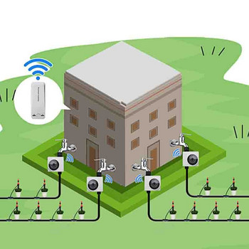 Tuya WiFi Градинско напояване Таймер Автоматично дистанционно Водни аксесоари Приложение за смартфон Дистанционно управление Свързан Използва се с Gateway