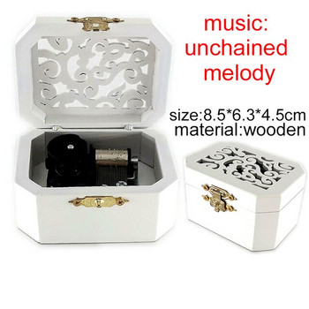 αδέσμευτη μελωδία μηχανική μουσική κουτί Ξύλινο δώρο DIY για τη σύζυγο φίλη φίλο πρωτοχρονιά Χριστουγεννιάτικο δώρο αγάπης για την ημέρα του Αγίου Βαλεντίνου