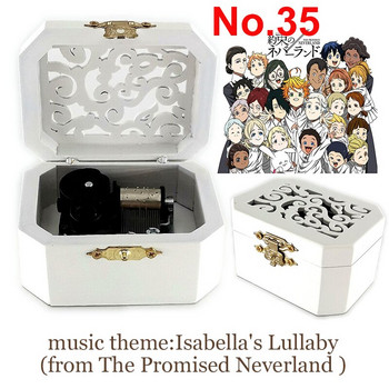 Ξύλινο λευκό Hollow lilium totoro ουρλιάζει kiki homura InuYasha lacie μελωδία Music Box Wind Up γυναίκα κορίτσι γενεθλίων Χριστουγεννιάτικο δώρο