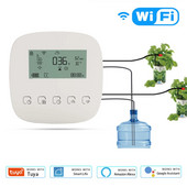 Tuya WiFi Smart Water Timer öntözőgép Automata mikro-csepegő öntözésvezérlő napelemes kerti öntözőrendszerrel