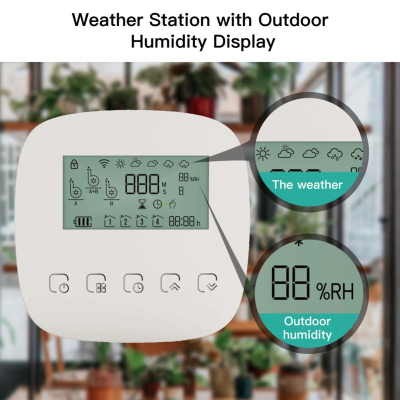 Tuya WiFi Smart Water Timer öntözőgép Automata mikro-csepegő öntözésvezérlő napelemes kerti öntözőrendszerrel