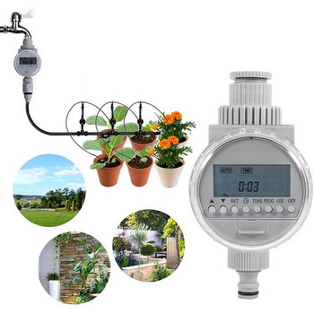 Водоустойчив цифров контролер за автоматично поливане и напояване Таймерна система Слънчев таймер за вода Таймер за поливане на домашна градина