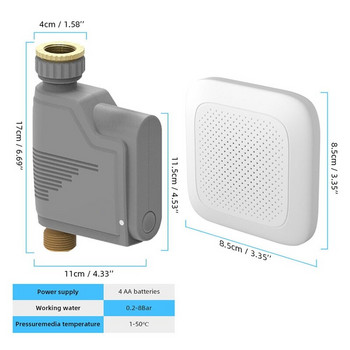 ZIGBEE WIFI Таймер за градинско поливане Интелигентен спринклер Система за капково напояване Вграден запис на водния поток Воден контролер
