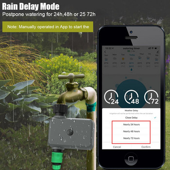 Ηλεκτρονικό αυτόματο ποτιστικό χρονοδιακόπτη ποτίσματος που λειτουργεί με μπαταρία Έξυπνος ελεγκτής άρδευσης κήπου Alexa Bluetooth