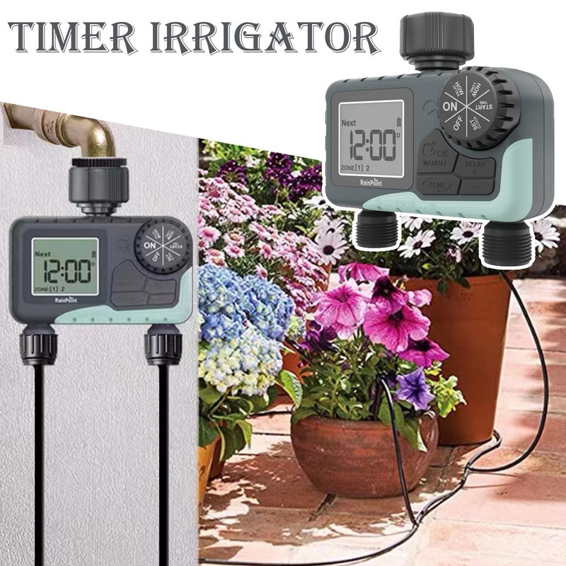 Temporizator digital pentru aspersoare Grădină Ip54 Furtun Robinet de apă Sistem de irigare cu întârziere automată Temporizator de udare Manual de ploaie E8z6