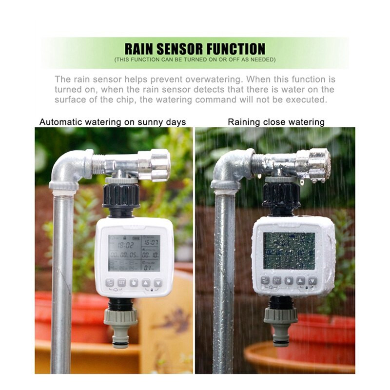 Cronometru automat pentru apă, Temporizator pentru stropire cu apă, pentru robinet de exterior, irigare prin picurare, gazon