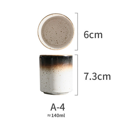 RUX WORKSHOP 140ml 185ml Japāņu stila tējas tase ūdens krūze akmens keramikas keramika Ar rokām apgleznoti Kungfu tējas tase virtuves dzērienu trauki