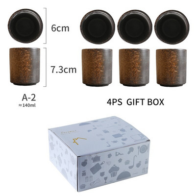 RUX WORKSHOP 140ml 185ml Japāņu stila tējas tase ūdens krūze akmens keramikas keramika Ar rokām apgleznoti Kungfu tējas tase virtuves dzērienu trauki