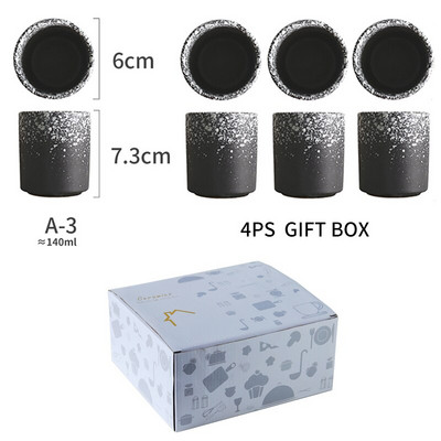 RUX WORKSHOP 140ml 185ml Japāņu stila tējas tase ūdens krūze akmens keramikas keramika Ar rokām apgleznoti Kungfu tējas tase virtuves dzērienu trauki