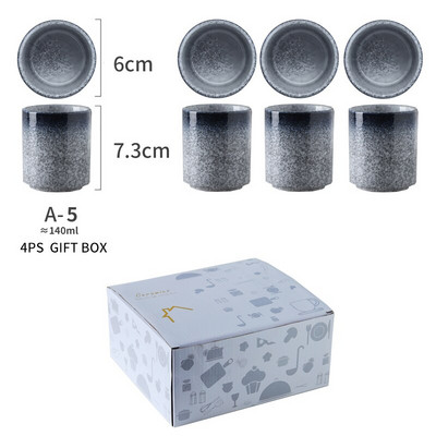 RUX WORKSHOP 140ml 185ml Japāņu stila tējas tase ūdens krūze akmens keramikas keramika Ar rokām apgleznoti Kungfu tējas tase virtuves dzērienu trauki