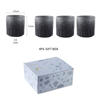 RUX WORKSHOP 140ml 185ml Japāņu stila tējas tase ūdens krūze akmens keramikas keramika Ar rokām apgleznoti Kungfu tējas tase virtuves dzērienu trauki