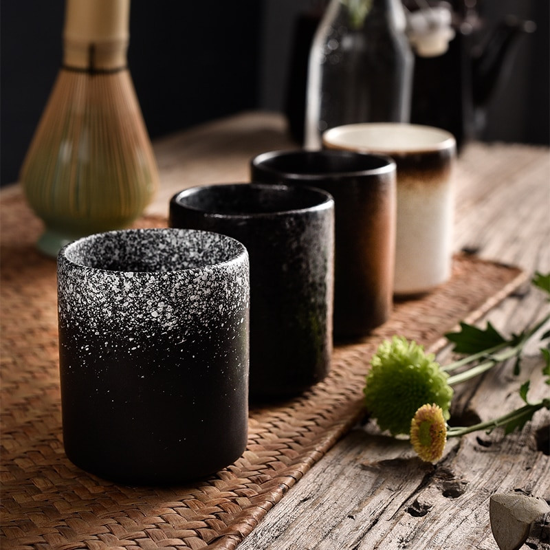 RUX WORKSHOP 140ml 185ml Japāņu stila tējas tase ūdens krūze akmens keramikas keramika Ar rokām apgleznoti Kungfu tējas tase virtuves dzērienu trauki