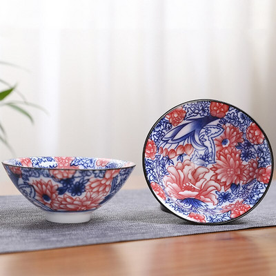 1Gb zilā un baltā porcelāna konusveida tējas krūze pret zvīņošanos, ar rokām apgleznota keramikas tējas bļoda ceļojumu meditācijas krūze ķīniešu tējas komplekts 70 ml
