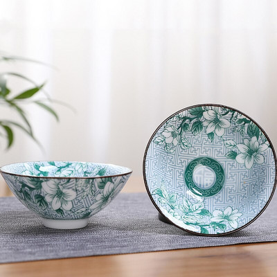 1Gb zilā un baltā porcelāna konusveida tējas krūze pret zvīņošanos, ar rokām apgleznota keramikas tējas bļoda ceļojumu meditācijas krūze ķīniešu tējas komplekts 70 ml