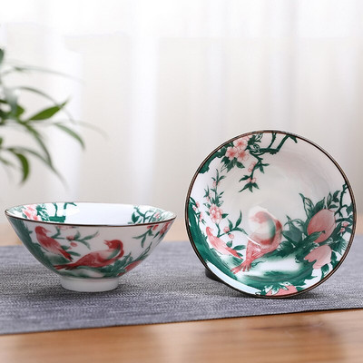 1Gb zilā un baltā porcelāna konusveida tējas krūze pret zvīņošanos, ar rokām apgleznota keramikas tējas bļoda ceļojumu meditācijas krūze ķīniešu tējas komplekts 70 ml