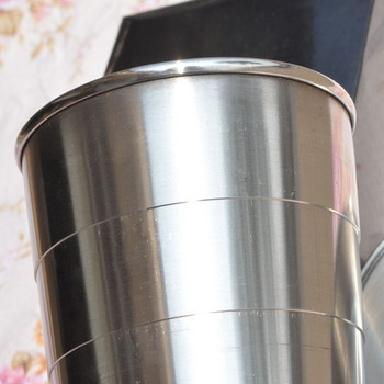 75/140/240ml από ανοξείδωτο ατσάλι, εύκαμπτο πτυσσόμενο κύπελλο Ourdoor Travel Camping Cup με φορητό αναδιπλούμενο ποτό με μπρελόκ